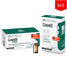 CAPELLI buteliukai plaukams + CAPELLI tabletės plaukams (2 pakuotės už 15.90 EUR)