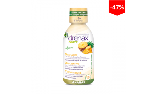DRENAX FORTE ANANAS 300 ml detoksikacijai ir skysčių šalinimui DRENAX FORTE ANANAS 300 ml detoksikacijai ir skysčių šalinimui