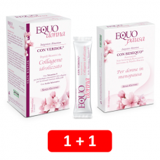 EQUOPAUSA moterims + EQUODONNA su bioaktyviu kolagenu (2 pakuotės už 23.90 EUR)