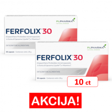FERFOLIX 30 mikrokapsuliuota geležis (2 pakuotės už 19.00 EUR)