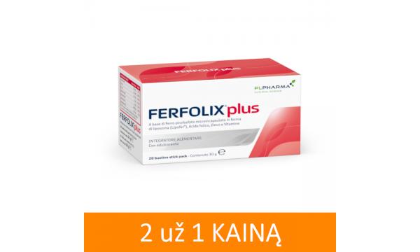FERFOLIX PLUS geležis liposomose N20 (2 pakuotės už 14.70 EUR)