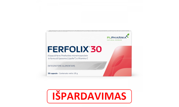 FERFOLIX 30 mikrokapsuliuota (liposominė) geležis (išpardavimas)