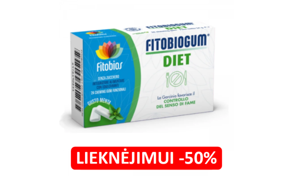FITOBIOGUM DIET apetito ir svorio kontrolei (lieknėjimui -50%) FITOBIOGUM DIET apetito ir svorio kontrolei (lieknėjimui -50%)