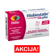 FITOBIOSTATIN 10k plus širdžiai, kraujagyslėms ir cholesterolio kontrolei