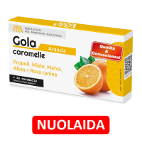 GOLA CARAMELLE apesinų skonio ledinukai gerklei GOLA CARAMELLE apesinų skonio ledinukai gerklei