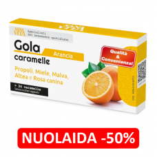 GOLA CARAMELLE apesinų skonio ledinukai gerklei GOLA CARAMELLE apesinų skonio ledinukai gerklei