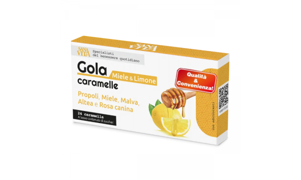 GOLA CARAMELLE medaus ir citrinų skonio ledinukai gerklei *