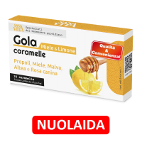 GOLA CARAMELLE medaus ir citrinų skonio ledinukai gerklei GOLA CARAMELLE medaus ir citrinų skonio ledinukai gerklei
