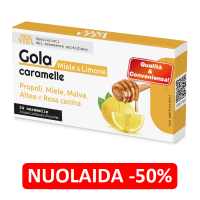 GOLA CARAMELLE medaus ir citrinų skonio ledinukai gerklei GOLA CARAMELLE medaus ir citrinų skonio ledinukai gerklei