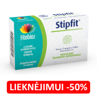 STIPFIT žarnyno veiklai ir tuštinimuisi palengvinti (lieknėjimui -50%)
