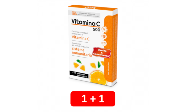 VITAMINA C 500 mg (2 pakuotės už 9.90 EUR) VITAMINA C 500 mg (2 pakuotės už 9.90 EUR)
