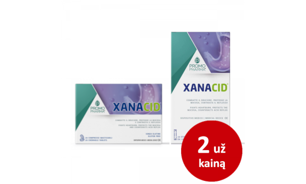 Xanacid 20 tablečių + Xanacid 20 paketėlių